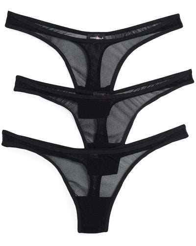 Cosabella Soire Classic Low Rise Thong 3 Pack - Black