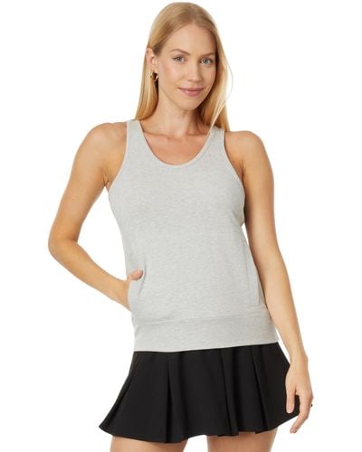 Norma Kamali Racer Tailored Terry Tank Top - White