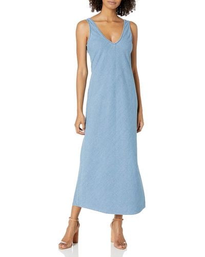 Rachel Pally Sleeveless Midi Dress With Deep V - Blue