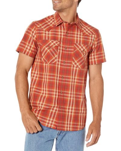 Pendleton Short Sleeve Snap Front Frontier Shirt - Red