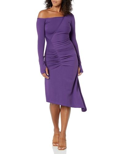 The Drop Imperial Purple Assymetrical Knit Dress By @kass_stylz