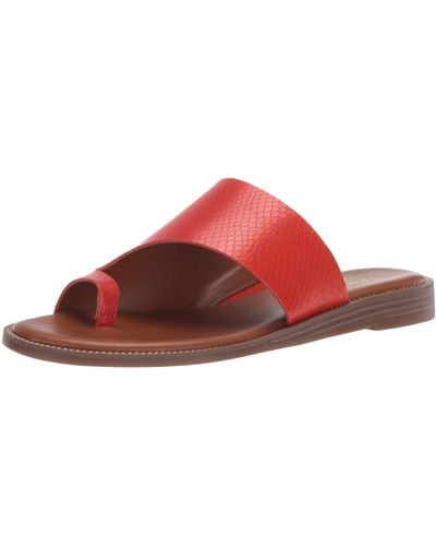 Franco Sarto S Gem Bright Orange Slide Sandal 8.5 M - Red
