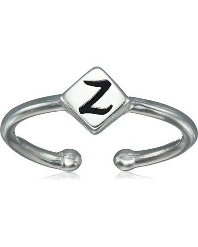 ALEX AND ANI Initial Z Adjustable Ring - Metallic