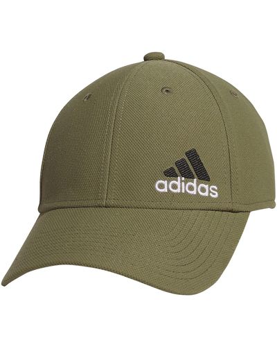 adidas Release 3 Structured Stretch Fit Cap - Green