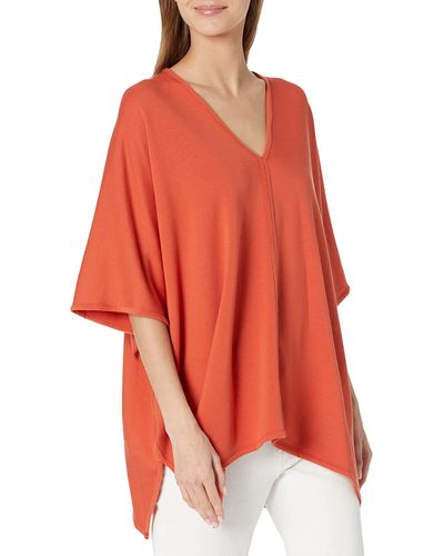 Natori Cocoon Poncho Top Length 32" - Red