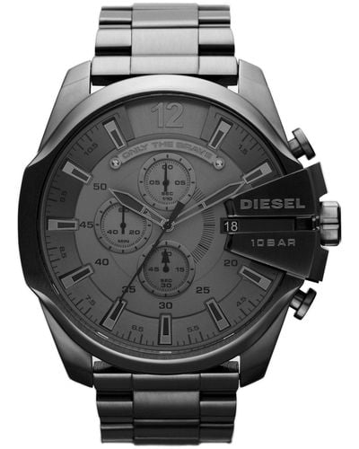 DIESEL Chronograph Mega Chief Stainless Steel Bracelet Watch 51mm - Metallic