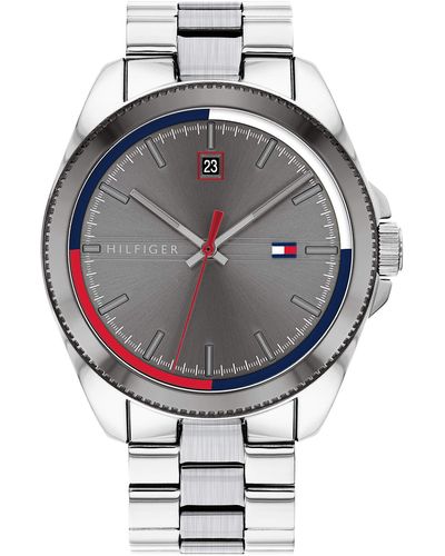 Tommy Hilfiger Quartz Stainless Steel And Bracelet Casual Watch - Gray