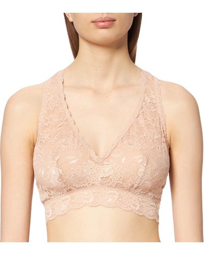 Cosabella Womens Never Say Never Curvy Racie Racerback Bralette Plunge Bra - Natural
