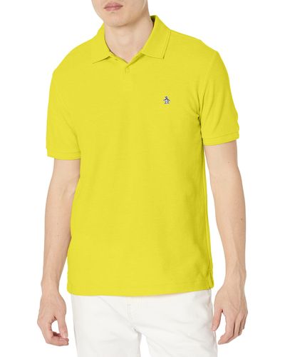 Original Penguin Men's Chi Chi Earl Golf Polo Short Sleeve in French Blue, Size Large, Polyester/Recycled Polyester