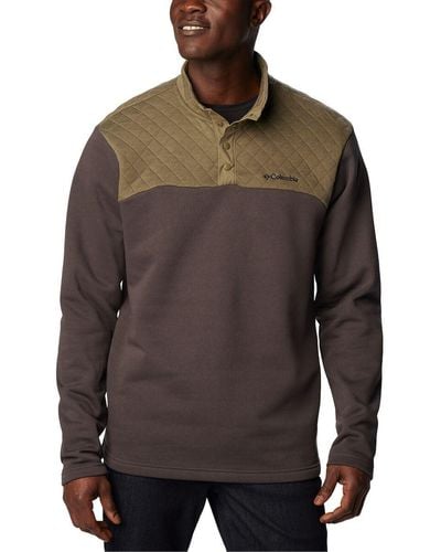 Columbia Hart Mountain Quilted Half Snap Pull Over - Brown