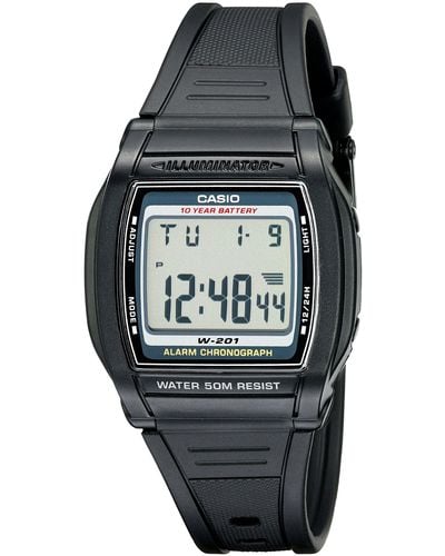 G-Shock W201-1av Chronograph Water Resistant Watch - Black