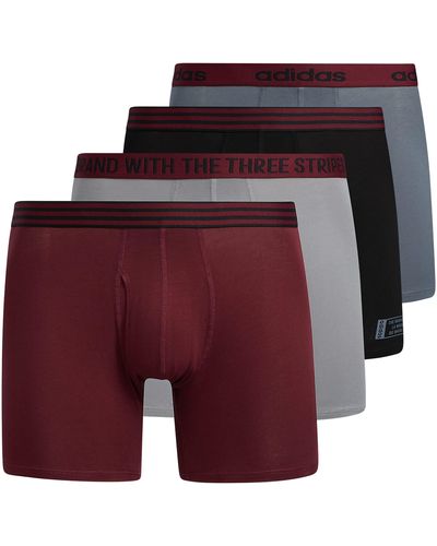 adidas Core Cotton 4-pack Boxer Brief - Red