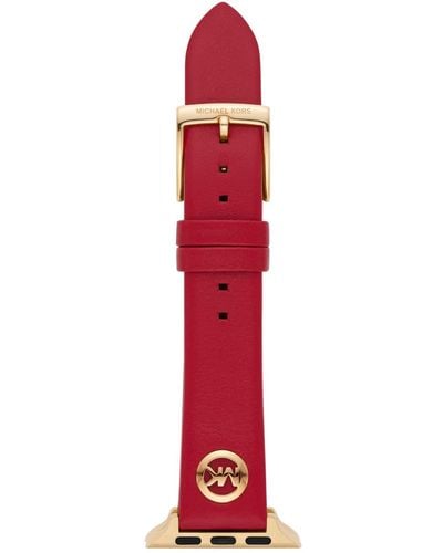 Michael Kors Red Leather Band For Apple Watch®
