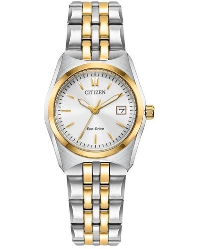 Citizen Eco-drive Corso Classic Watch In Two-tone Stainless Steel - Metallic