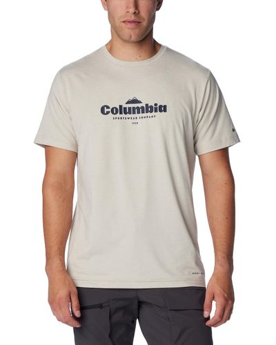Columbia Kwick Hike Graphic Short Sleeve Tee T-shirt - Gray