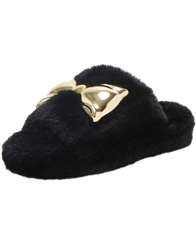 Katy Perry Shoes The Fuzzy Bow Slide Slipper - Black