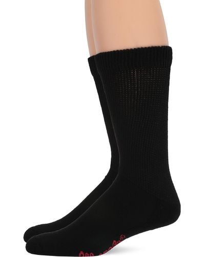 Wrangler Non-binding Ultra-dri Smooth Toe Boot Crew Socks 2 Pair Pack Casual - Black