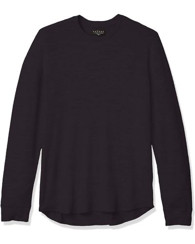 Velvet By Graham & Spencer Bronson Long Sleeve Thermal Shirt - Black