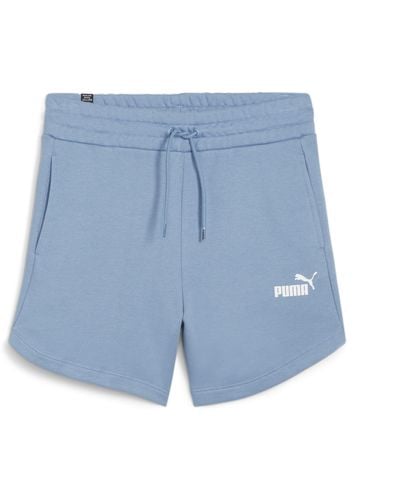 PUMA Essentials 5 Inch High Waisted Shorts - Blue