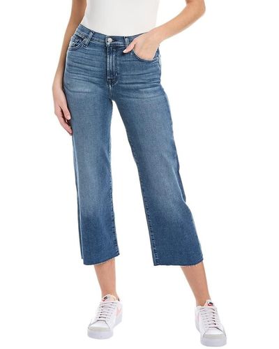 7 For All Mankind Cropped Alexa Dulce Cropped Trouser Jean - Blue