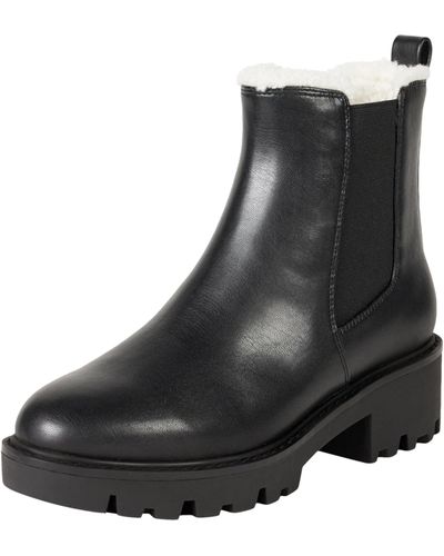 The Drop Campbell Sherpa Chelsea Boot - Black