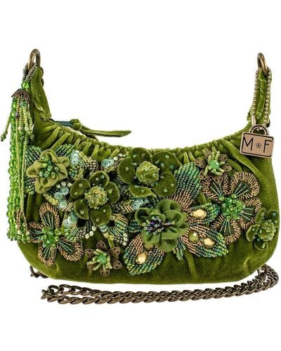 Mary Frances After Party Embellished Mini Crossbody Handbag - Green