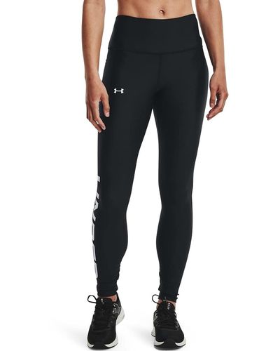 womens NWOT UNDER ARMOUR black/multi CELLIANT heatgear leggings sz xl pants  *C2