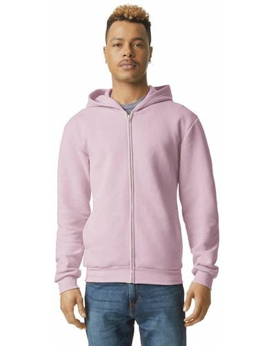 American Apparel Reflex Fleece Full Zip Hoodie Sweatshirt - Purple