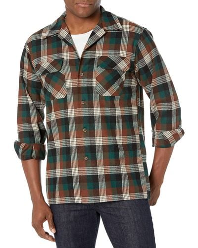 Pendleton Long Sleeve Classic Fit Board Wool Shirt - Green