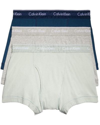 Calvin Klein Cotton 3-pack Trunk - Blue