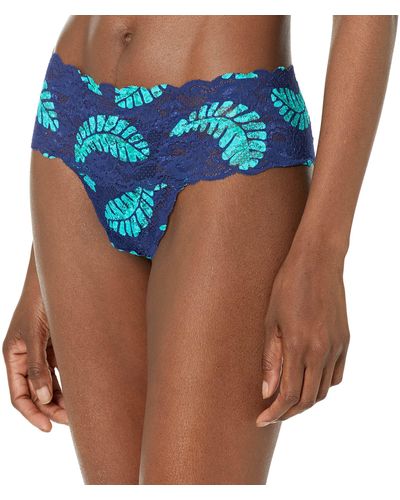 Cosabella Say Never Printed Comfie Thong - Blue