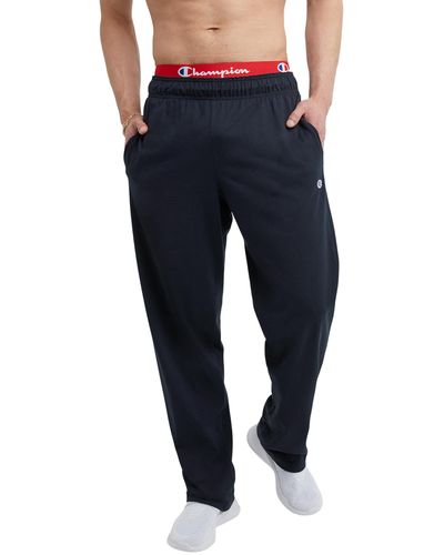 Champion Authentic Open Bottom Jersey Pant - Blue