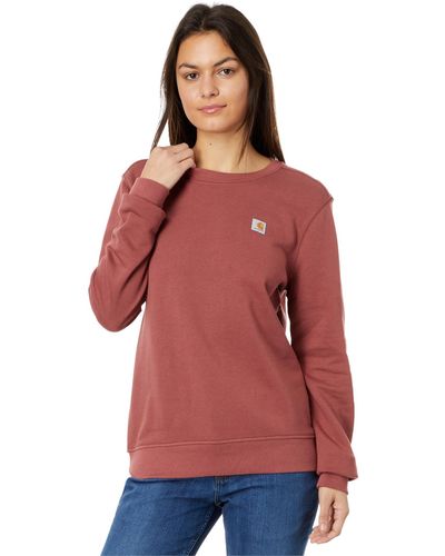 Carhartt Relaxed Fit Midweight French Terry Crew Neck Sweatshirt - Red