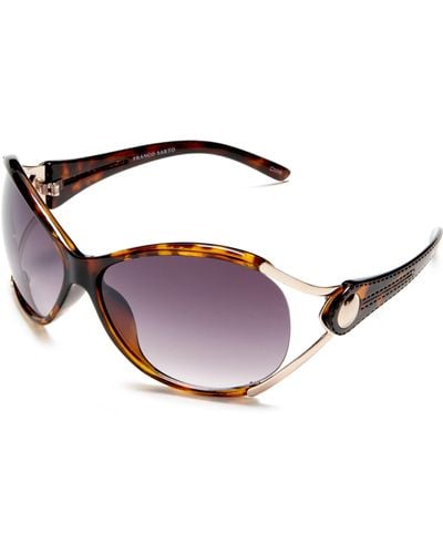 Franco Sarto Sophie Resin Sunglasses,tortoise Frame/gradient Smoke Lens,one Size - Black