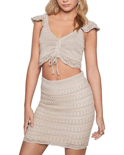 BCBGeneration Crochet-trimmed Cropped Top - White