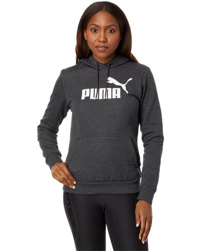 PUMA Plus Size Essentials Logo Fleece Hoodie - Gray