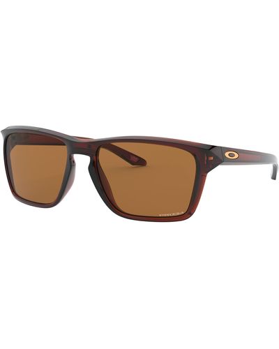 Oakley Oo9448f Sylas Low Bridge Fit Rectangular Sunglasses - Black