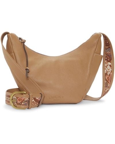 Lucky Brand Lara Leather Crossbody Handbag - Brown