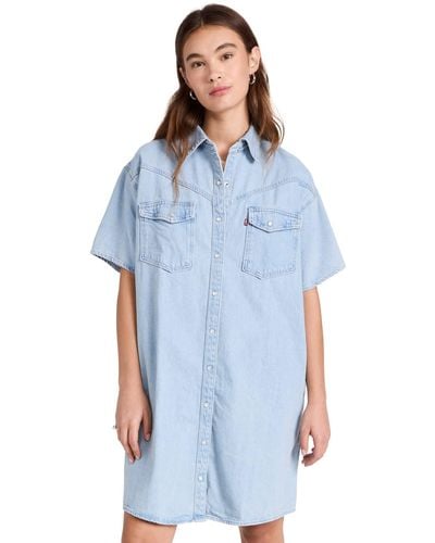 Levi's Premium Elowen Western Dress, - Blue