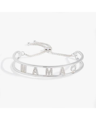 ALEX AND ANI Aa843624ss:mama Pave Bolo Bracelet - Metallic