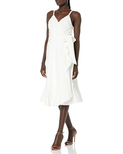 Trina Turk Ruffled Wrap Dress - White