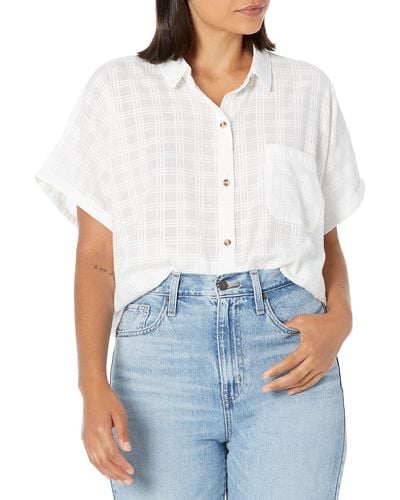 Lucky Brand Womens Relaxed Workwear Shirt - White