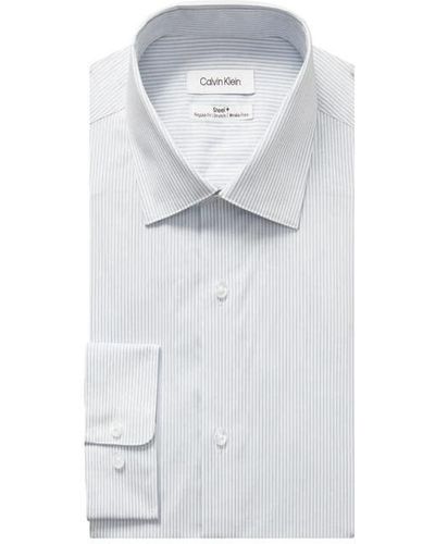 Calvin Klein Regular-fit Stretch Performance Dot Dress Shirt in White for  Men