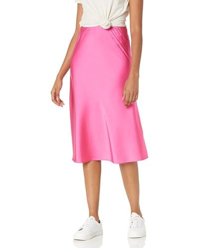 The Drop Maya Silky Slip Skirt - Pink