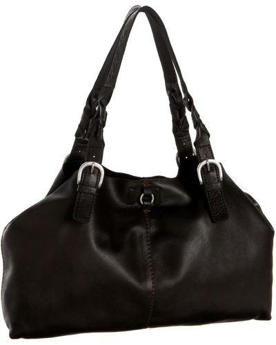 Lucky Brand Leather Shopper,black,one Size
