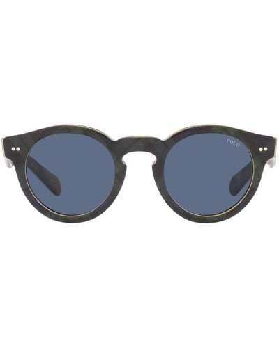 Polo Ralph Lauren Ph4165 Round Sunglasses - Black