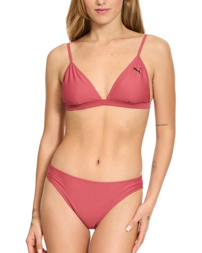 PUMA Standard Bikini Top & Bottom Swimsuit Set - Rot