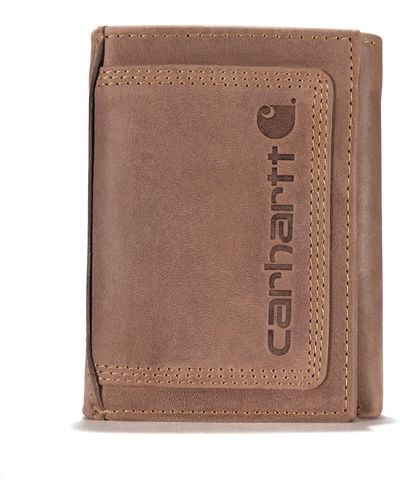 Carhartt Rugged Leather Triple Stitch Wallet - Brown