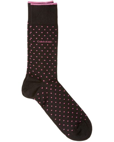 Calvin Klein Giza Pin Dot Crew - Black