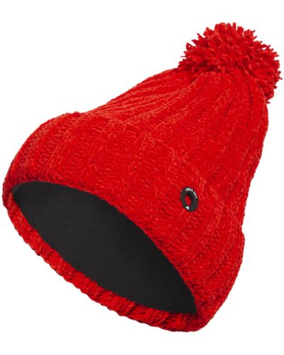 adidas Chenille Cable-knit Pom Beanie - Red